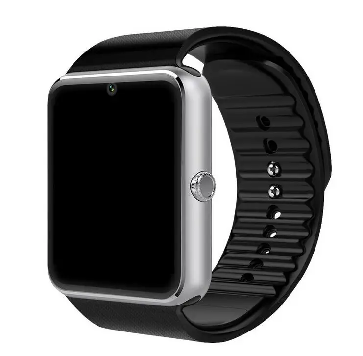 Смарт-часы GT08 для Apple Watch, мужские и женские наручные часы на Android, умная электроника, умные часы с камерой, поддержка sim-карты TF, PK Y1 - Цвет: Black Silver