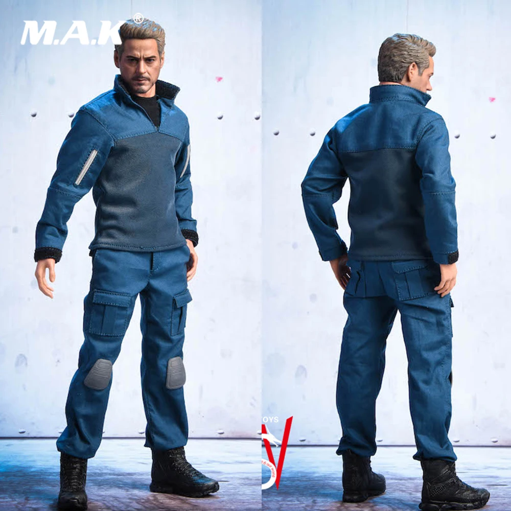 1:6 Scale Iron Man Tony Stark T-shirt Clothing Suit Set+Shoes Model F 12/" Figure