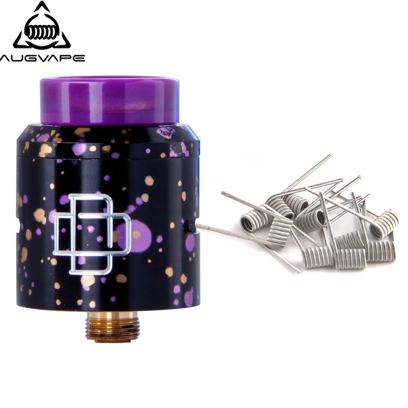 

Augvape Druga Splash RDA Atomizer With Clapton 10pcs Dual Core Coils 24mm Clamp Snag System Elctronic Cigarette Vape Tank