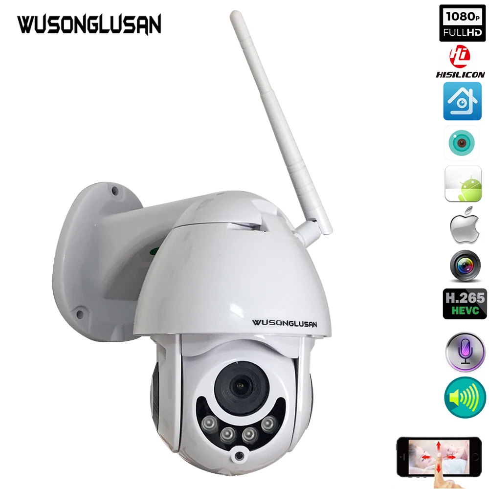 

Wireless PTZ IP Camera Outdoor Wifi Camera H.264+ 2.0MP Mini Speed Dome CCTV Security Cameras WIFI 1080P Smart Home Surveilance