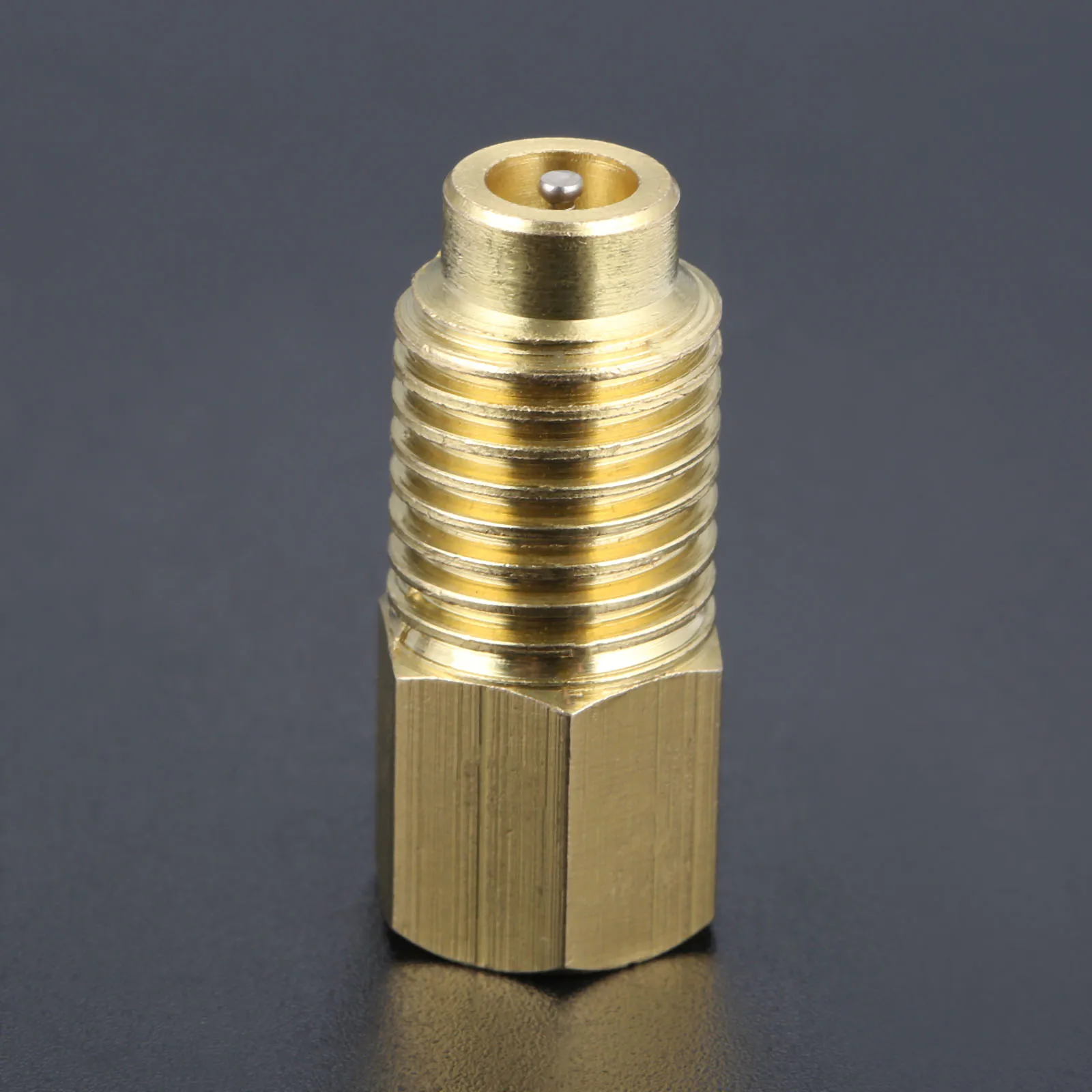 

AC R134A Straight Refrigerant Tank/Vacuum Pump Adapter to R12 Fitting Adapter 1/4" FFL 1/2"ACME-M