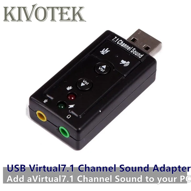 T 7.1 External USB Sound Card USB to Jack 3.5mm Headphone Audio Adapter Micphone For Mac Win Compters Android Linux Free Shipping (6)