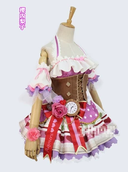 

Halloween LoveLive!Sunshine Sakurauchi Riko Aqours Valentine's Day Awakening Cosplay Costume Chocolate Maid Dress Full Set Suit