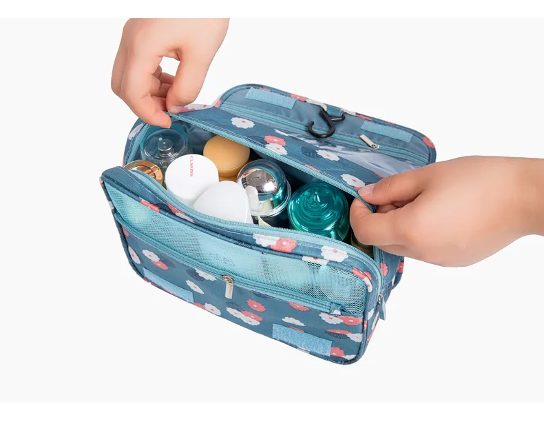Женская Мужская Большая водонепроницаемая сумка для макияжа в путешествии, косметичка органайзер, чехол, необходимые косметические принадлежности, сумка для хранения косметики