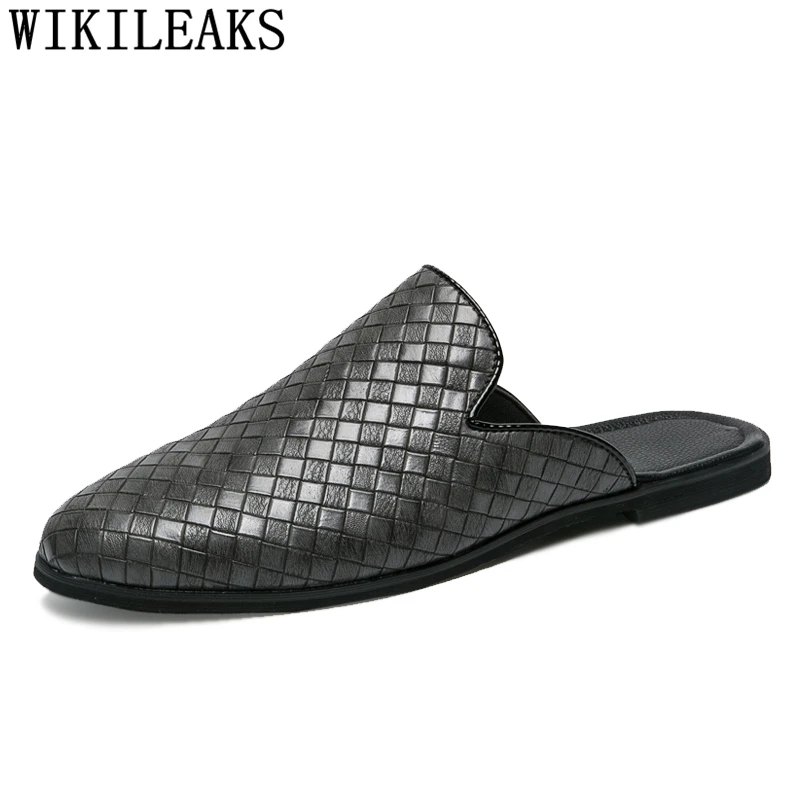 Woven Leather Famous Brand Shoes Mens 