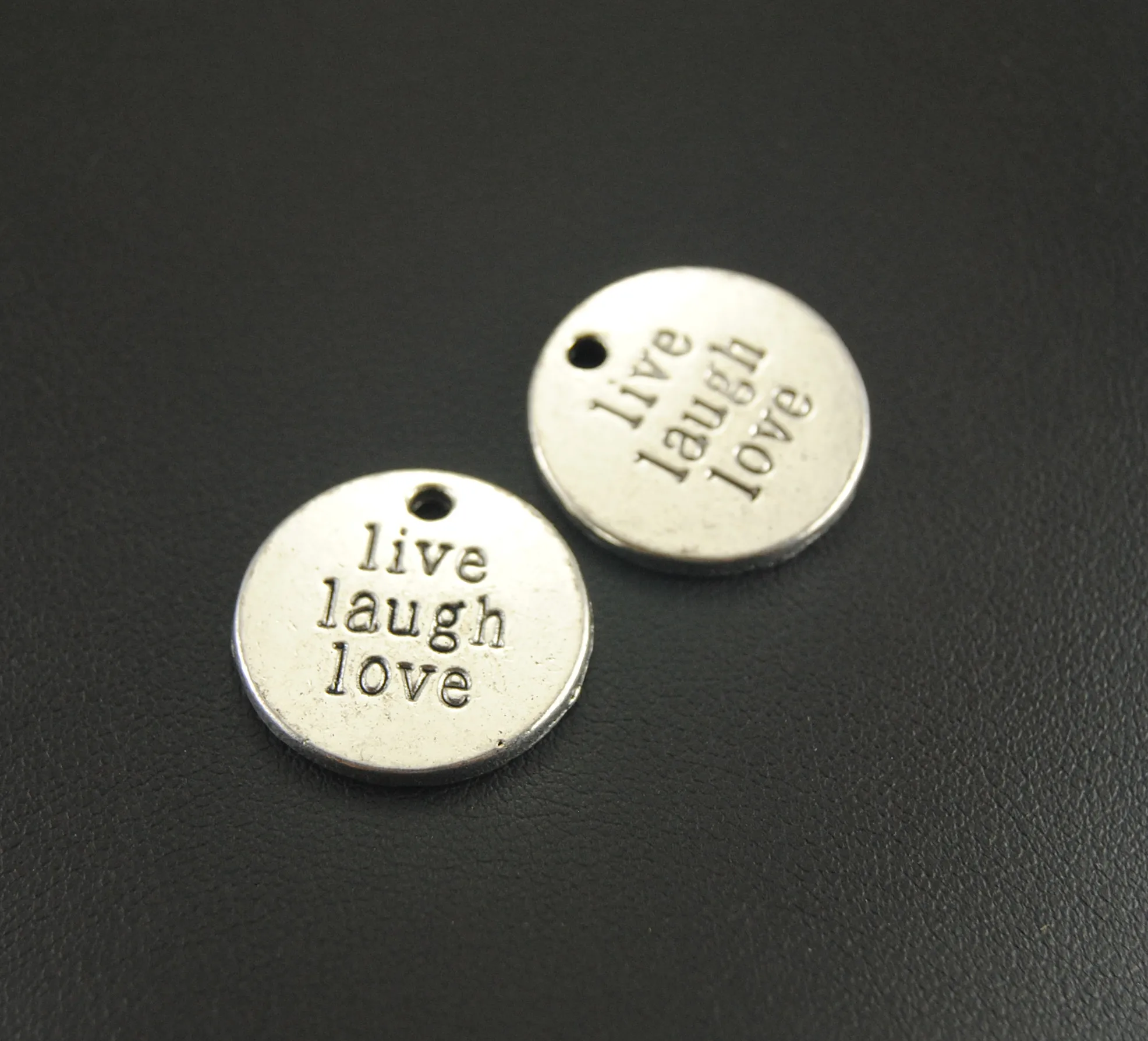 

10pcs Antique Silver Live Laugh Love Tag Charms Jewelry Making DIY Handmade Craft 20mm A709