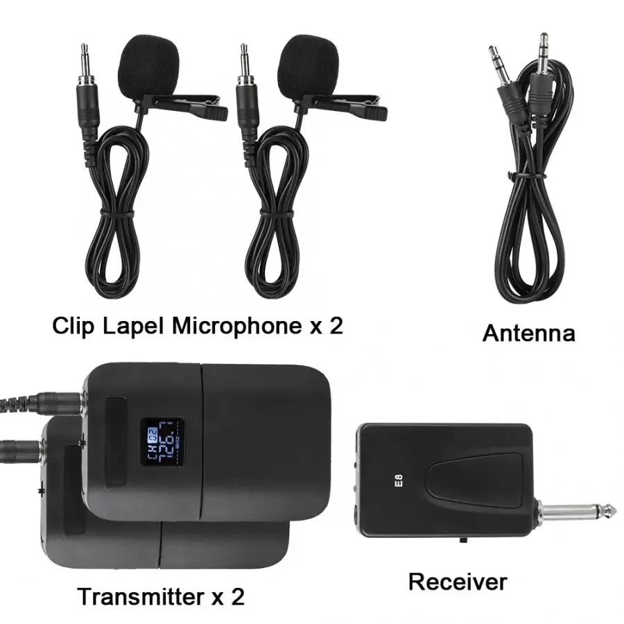 Портативный беспроводной микрофон VHF нагрудный Клип микрофон с приемником передатчик совместим с аудио усилитель мультимедиа