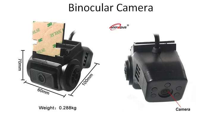 HYFMDVR HD камера заднего вида с двойным объективом заднего вида с широким напряжением 12 в транспортное средство/экскаватор/школьный автобус