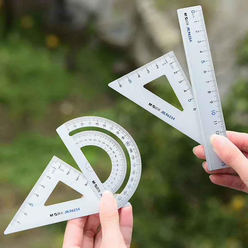 MIRUI aluminum alloy ruler set pupils drawing measurement Triangle