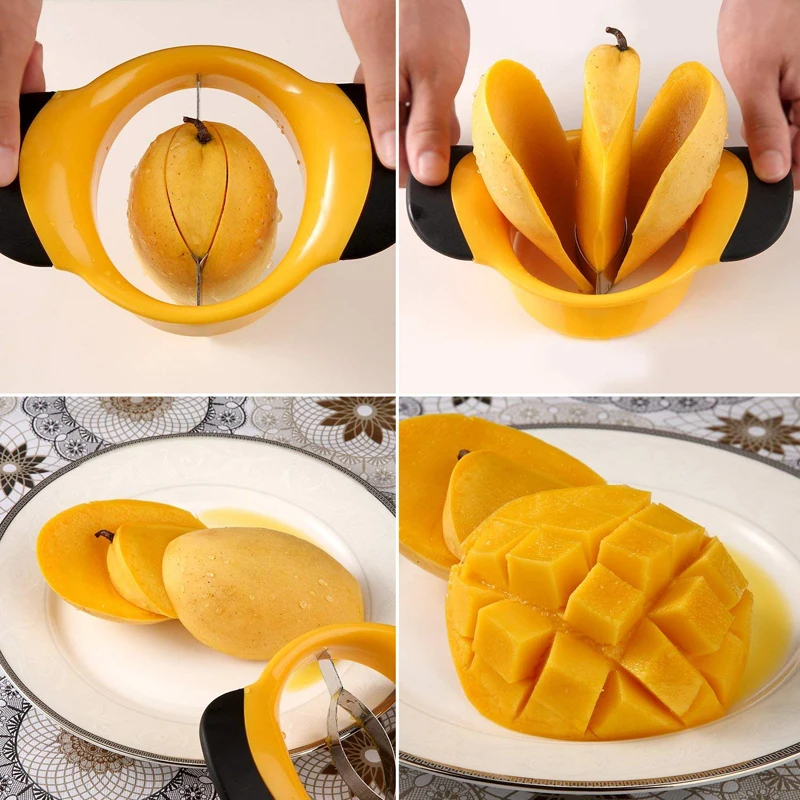 Статусные стальные овощные фрукт манго сердцевина груши резак Cortador de Legumes инструмент сплиттер слайсер ремесло кухонные аксессуары
