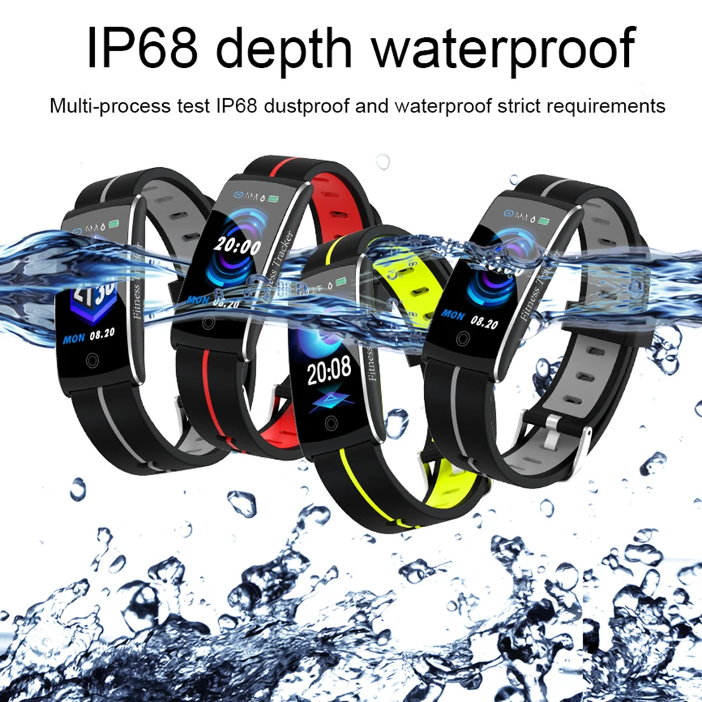 Fitness Bracelet IP68 Waterproof Heart Rate Monitor Blood Pressure F10C Smart Band Activity Tracker Pedometer Men Women