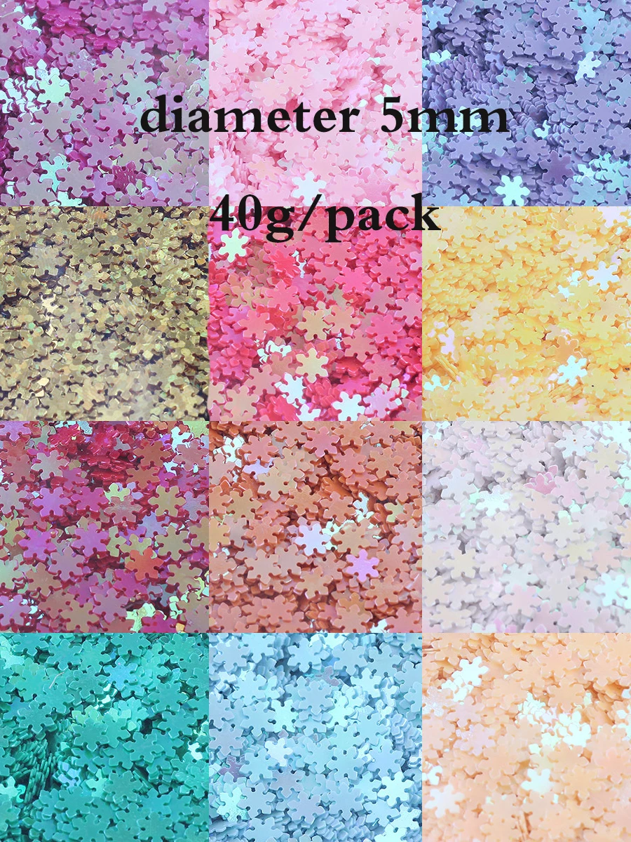 DIY handmade wedding accessories 12mm laser sequins Christmas decoration Festivals snowflake