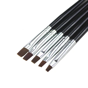 

RS Nail Art Brushes Set 5pcs professional painting pen flat head 5 size drawing line brush