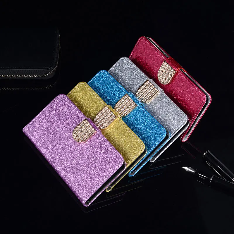 

Shining Coque Case For LG Optimus L9 P760 P765 Leather+Hard Plastic Back Cover Card Money Slot Jewelled Flip Original Phone Bag