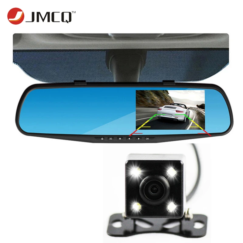 Newest Car font b Camera b font Rearview Mirror Auto Dvr Dual Lens Dash Cam Recorder