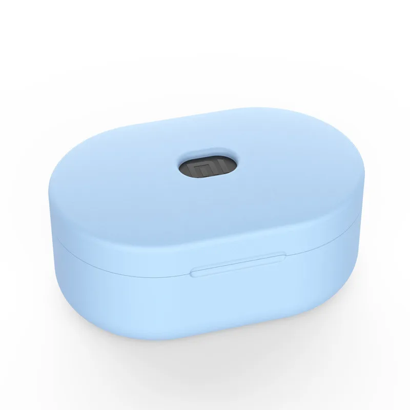 Силиконовый чехол для наушников пылезащитный чехол для Xiaomi Redmi Airdots защитный чехол ультра тонкие затычки для ушей 2yw - Цвет: sky blue