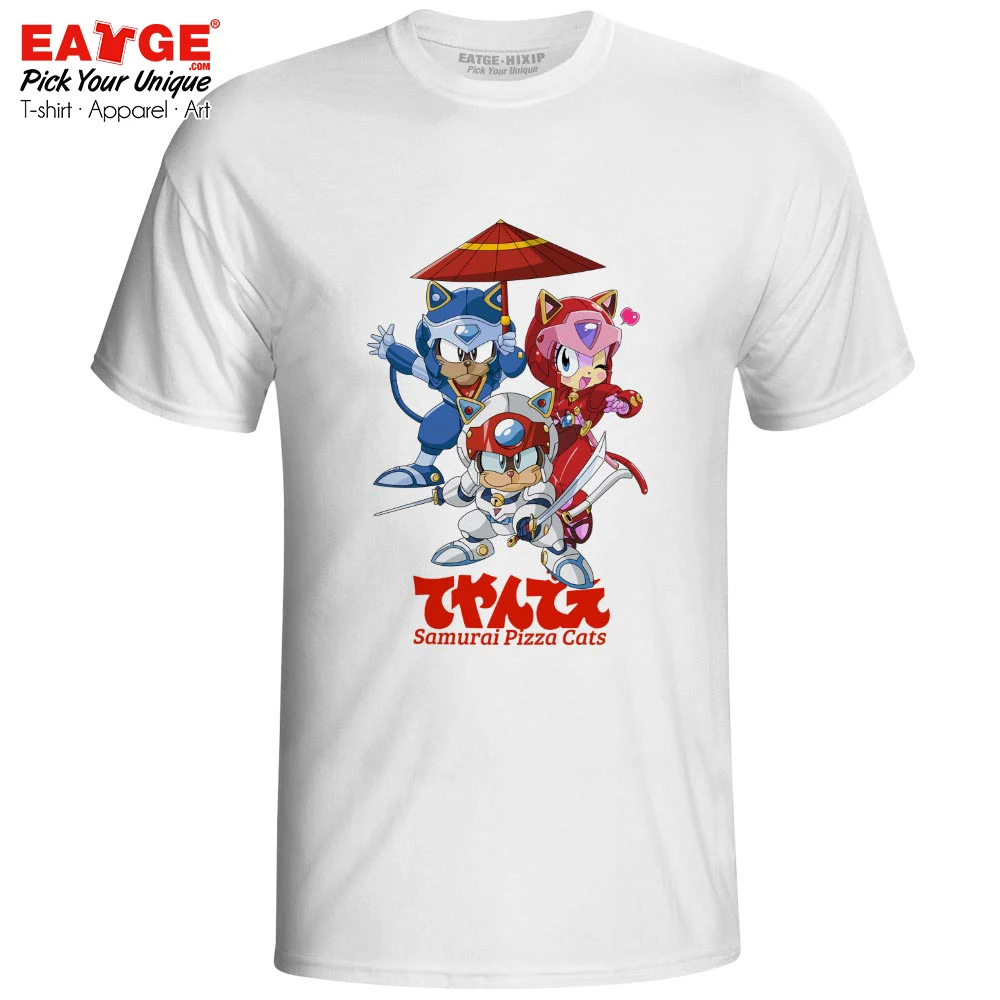 

Samurai Pizza Cats Trinity Cat Ninja Legend Teyandee T-shirt Retro Anime Creative T Shirt Hip Hop Cool Print Women Men Top Tee