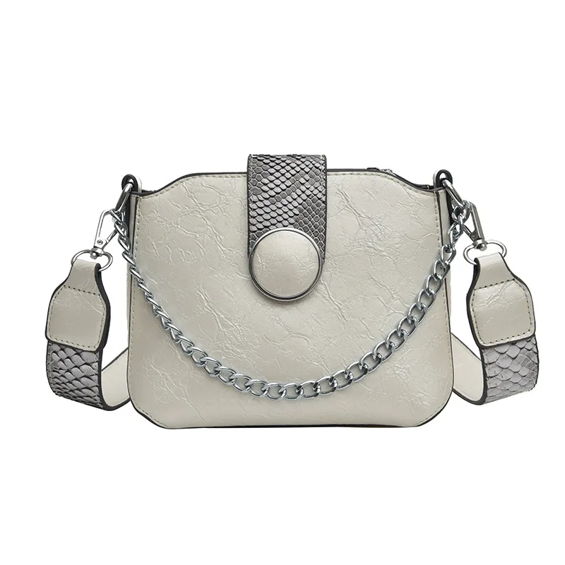 

LJL-Snake Leather Messenger Bag Ladies Bag Summer Chain Handbags Shoulder Messenger Bag Female Travel Handbag