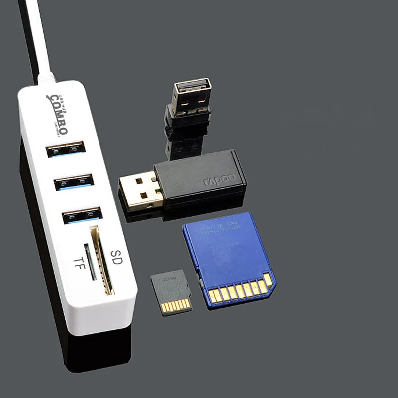 New USB 2.0HUB Hub with SD TF All-in-One Card Reader 3+2 Combo Multi-function Card Reader New USB 2.0HUB Hub with SD TF All-in-One Card Reader 3+2 Combo Multi-function Card Reader