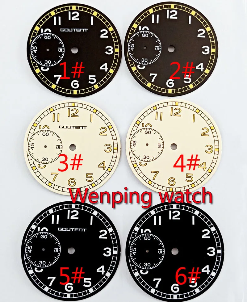 36 8 мм relojes dial желтый белый черный ajuste ETA 6497 Asia 3600 movimiento reloj Goutent piezas | Наручные часы