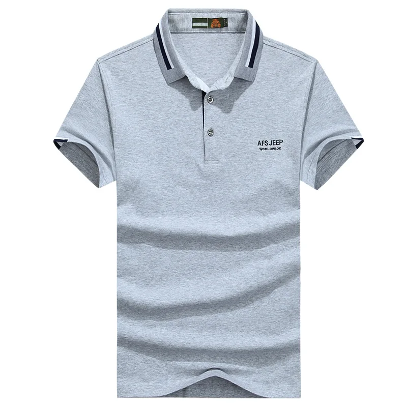 

AFS JEEP Polos Men Tops&Tees Solid Cotton Polos para hombre Military Polos de marca Casual Fashion Summer Polos Shirt homme XXXL