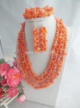 

2018- free shipping! coral beads jewelry set for african wedding,party