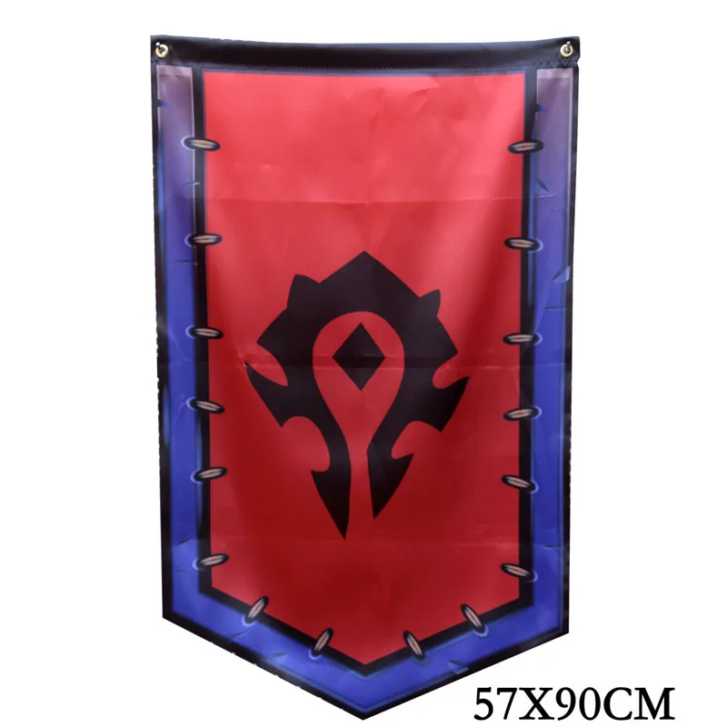 58x90cm Game War Of C Flag Banner Cape Cosplay Tribe Horde Big