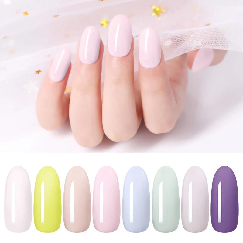 

12ml Light Color Macaron Nail Gel Polish Long-lasting Hybrid Semi Permanent Lacquer UV LED Lamp Lucky Gel ink Gel Varnishes