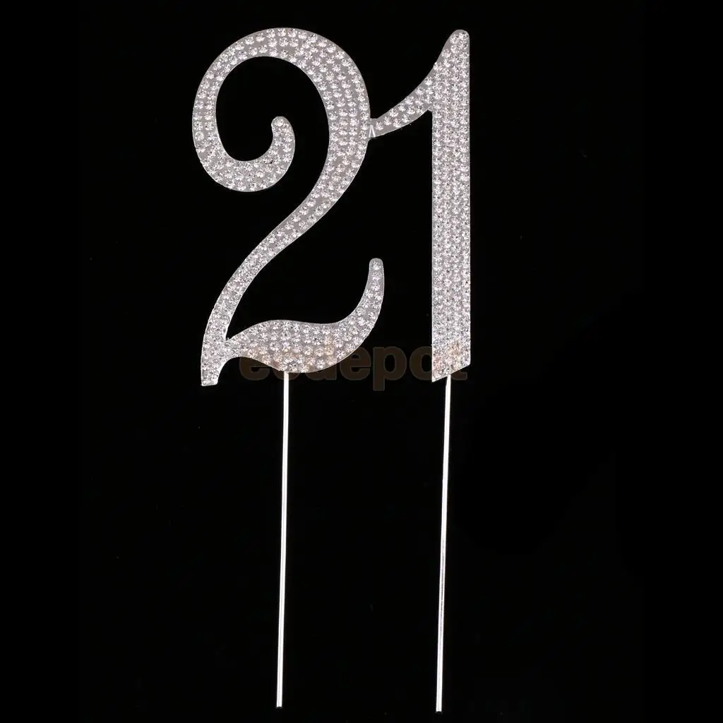 Блестящий горный хрусталь 15th 16th 18th 21th 25th 50th 60th 70th 90th годовщина день рождения торт