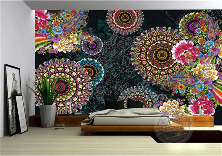 Charming Paisley Pattern Flowers Wallpaper Photo Custom Charming Paisley Pattern Flowers Wallpaper Photo Custom Mural Painting Wall Art Room Decor Kid Bedroom Study In Wallpapers From Home