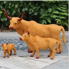 WYZHY моделирование животных кожа шерсть корова окна настольные украшения Детские знания teaching43CMx15CMx30CM