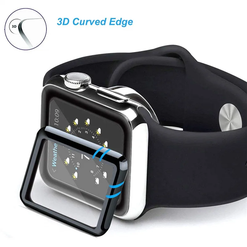 2 шт. в партии для Apple Watch 44 мм 40 серия 4 3 1 3D изогнутая стеклянная пленка с полным