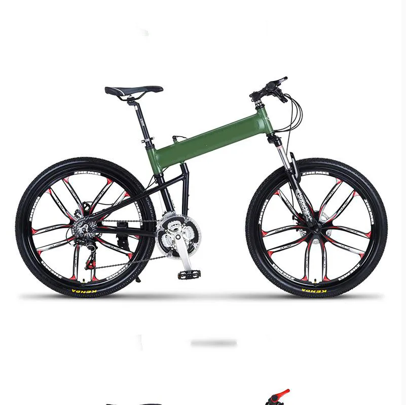 Sale Kalosse Aluminum alloy bike folding frame , bicicleta mountain bike woman 26*2.125 Tires Hydraulic brakes 21/24/27/30speed 5 Sale Kalosse Aluminum alloy bike folding frame , bicicleta mountain bike woman 26*2.125 Tires Hydraulic brakes 21/24/27/30speed 5