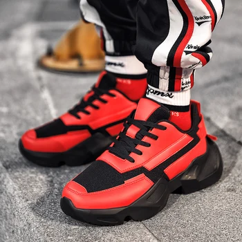 

2019 Hot Sell Height Increasing Running Shoes for men Outdoor Platform Clunky Sport Lightweight Sneakers Male New Fashion Shoes