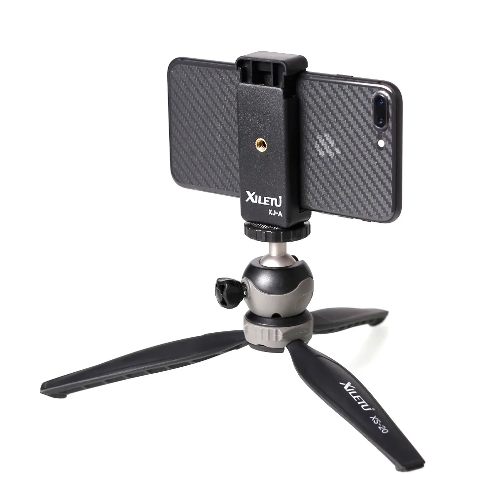  XILETU XS-20 Mini Desktop little Phone Stand Tabletop Tripod for Vlog Mirrorless Camera Smart phone