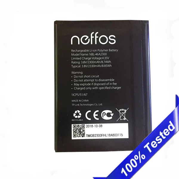 Аккумулятор для Neffos C7A TP705A TP705C аккумулятор аккумулятора 2330 мАч | Мобильные