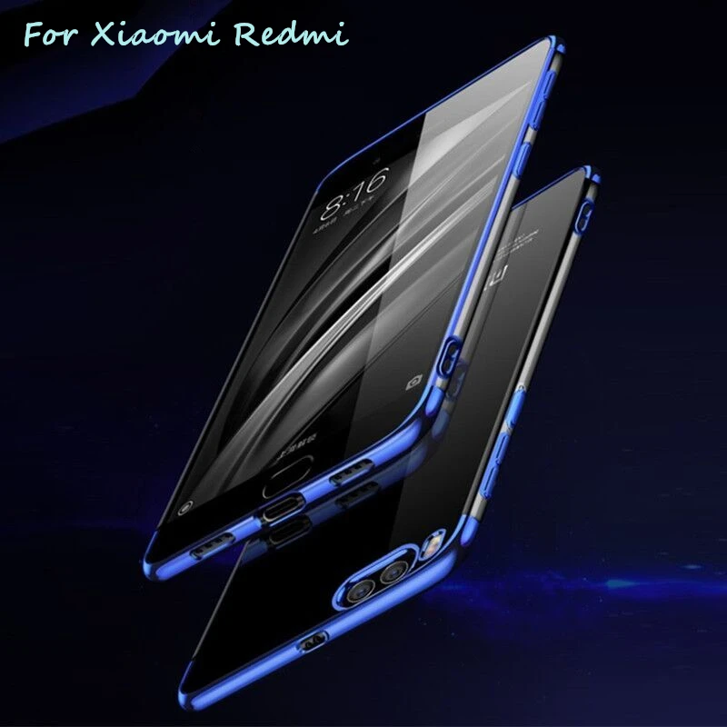 

Plating Case for Xiaomi 6 A1 5X Ultra Thin Soft Silicone TPU Phone Cover for Redmi 4x 4A 5A Note 5 PRO 4 4x Coque Transparent