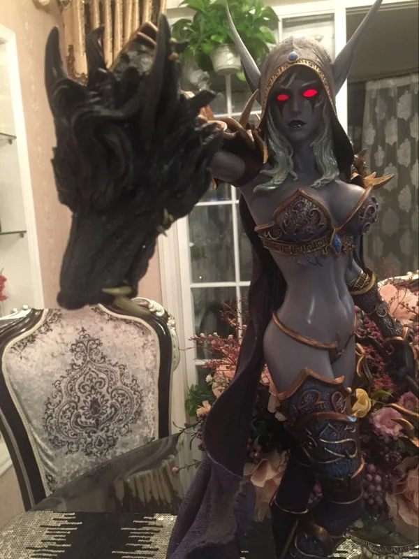 Модель вентиляторов wow Sylvanas Windrunner 66 см высота gk смолы статуя содержит светильник глазная фигура для коллекции