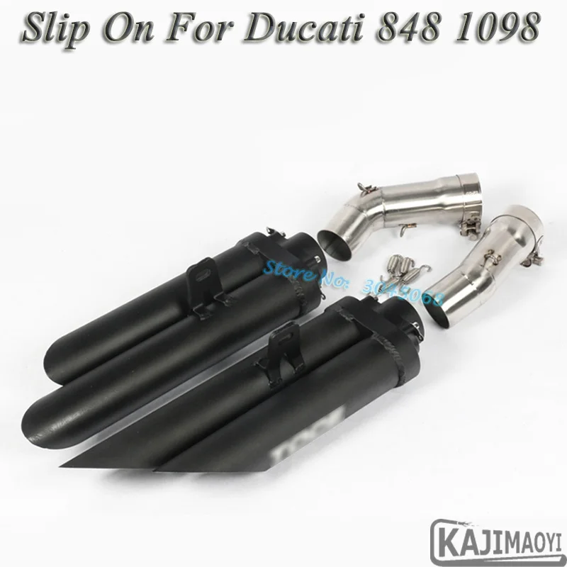 

For Ducati 848 848 EVO 1098 Motorcycle Exhaust Escape Modified Midddle Connection Link Pipe Titanium Alloy Muffler No DB Killer