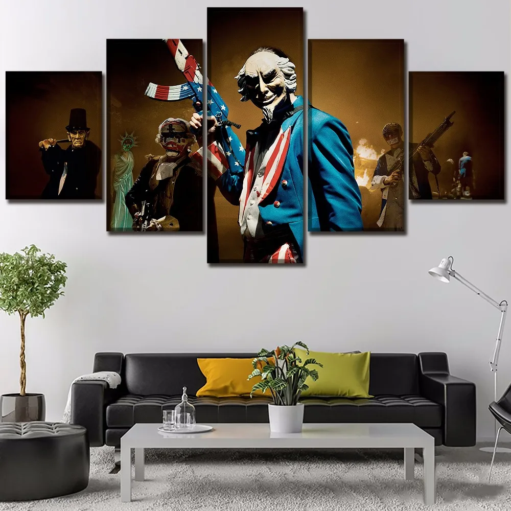 

The Purge Election Year Science Fiction Modern Decorative Movie HD Print Home Decor 5 Piece Paintings Canvas Wall Art Artwork