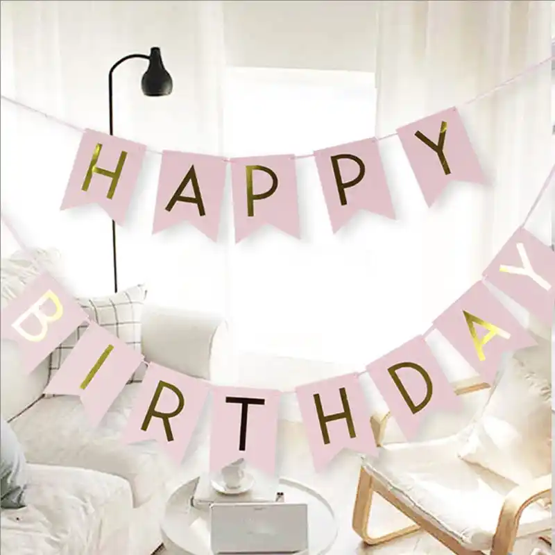 1 сумка прекрасный подвесные элементы с днем рождения бумаги флаг сторонний Декор торжества поставки XH8Z JY20