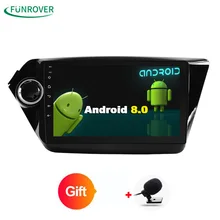 Funrover 2 грамма Android 8,0 dvd-плеер автомобиля gps для Kia rio 2010 2010 в тире приборной панели радио видео плеер лента recoreder 1024*600