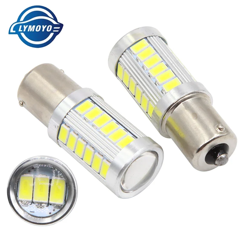 Lymoyo 9006 HB4 светодиодный 9005 HB3 H4 H7 H11 H8 ba15s t20 5630 33SMD противотуманные лампы дневного света светильник поворота Торможение лампа белого DC12V