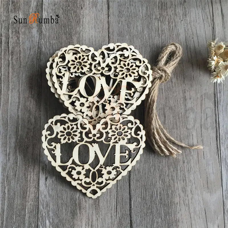 Rustic Wedding Decor Wooden Heart PUW-007-009-01