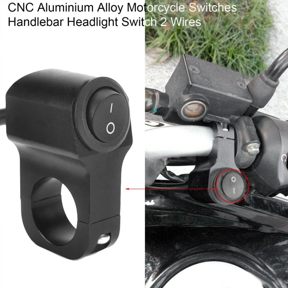 Buy Newest 12V Motorcycle Fixed Switches Handlebar Headlight Switch With 2