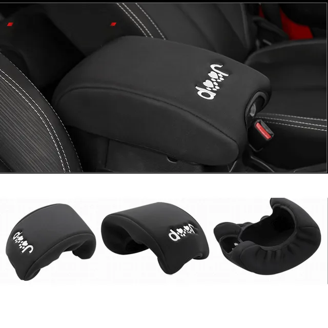 Interior Center Console Armrest Pads Cover Protector for Jeep Wrangler