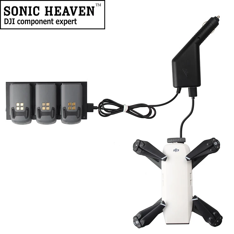 

2in1 DJI Spark Mini RC Quadcopter Drone Car Charger w/ Battery and Extra USB Charging Port Exclusive with DJI Spark Steward