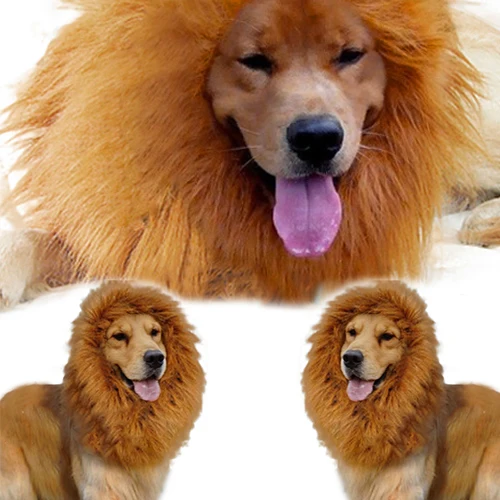 

Cool Pet Dog Cat Lion Wigs Mane Hair Product Festival Party Fancy Dress Clothes Costume Accessories Dogs Lion Mane Wig
