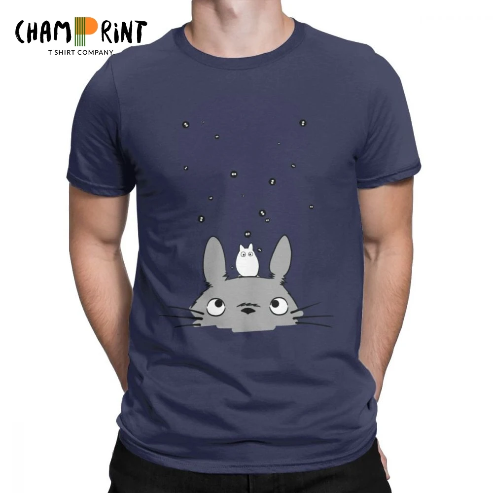 

My Neighbour Totoro Men's T Shirts Novelty Tees Short Sleeve Crewneck T-Shirts Pure Cotton Gift Idea Clothing