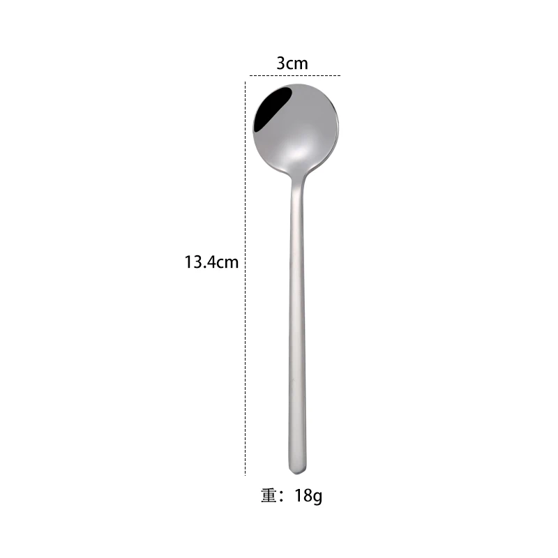 1 шт. Высококачественная столовая посуда 304 чайная десертная ложка из нержавеющей стали винтажные небольшие ложечки мини кофейная ложка - Цвет: Silver